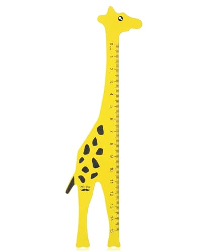 Mr. Pen Giraffen-Lineal aus Holz, 15 cm, Mini-Schullineal, Standard-metrisch von Mr. Pen