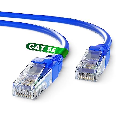 Mr. Tronic 20m Ethernet Netzwerkkabel Cat 5E, LAN Netzwerkkabel mit RJ45 Anschlüssen Für Schnelle & Zuverlässige Internetverbindung, AWG24 Patchkabel Cat 5E | 1 Gbps UTP CCA (20 Meter, Blau) von Mr. Tronic