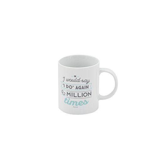 Mr Wonderful Tasse-Ich würde Wieder eine Million Mal Ich Sagen (ENG), Keramik, Mehrfarbig, 16,3 x 8,8 x 17,3 cm von Mr. Wonderful