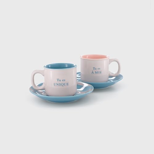 Mr.Wonderful 2er Set Espressotassen - Du bist einzigartig. You are mine - Geschenk zum Muttertag - Set mit 2 Espressotassen aus Keramik inkl. 2 kleinen Tellern Mr.Wonderful 2er Set Espressotassen - Du bist einzigartig. You are mine - Geschenk zum Muttertag - Set mit 2 Espressotassen aus Keramik inkl. 2 kleinen Tellern von Mr. Wonderful