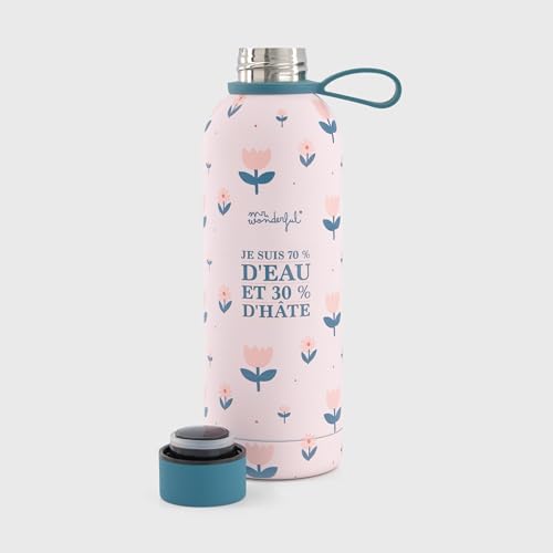 Mr.Wonderful - Isolierflasche - Ich bin 70% Wasser und 30% Ruée - Geschenk zum Muttertag - Doppelschicht 304 Edelstahl Thermosflasche - Fassungsvermögen 550ml von Mr. Wonderful