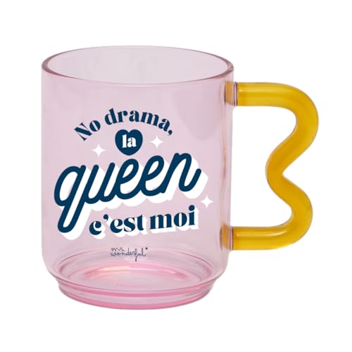 Mr.Wonderful Tasse mit Aufschrift "No Drama, la queen, c'est moi" von Mr. Wonderful