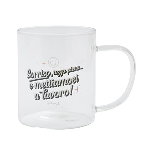 Tasse - Lächeln, volle Tasse und. Lassen Sie uns an die Arbeit! von Mr. Wonderful