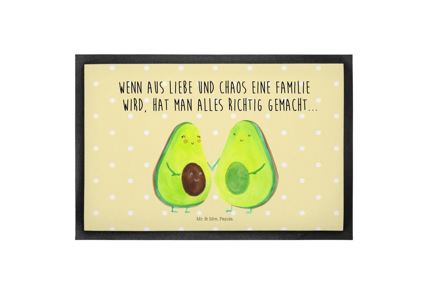 Mr. & Mrs. Panda Fußmatte 60 x 90 cm Avocado Pärchen - Gelb Pastell - Geschenk, Babyshower, Tür, Höhe: 0 mm Mr. & Mrs. Panda Fußmatte 60 x 90 cm Avocado Pärchen - Gelb Pastell - Geschenk, Babyshower, Tür, Höhe: 0 mm von Mr. & Mrs. Panda