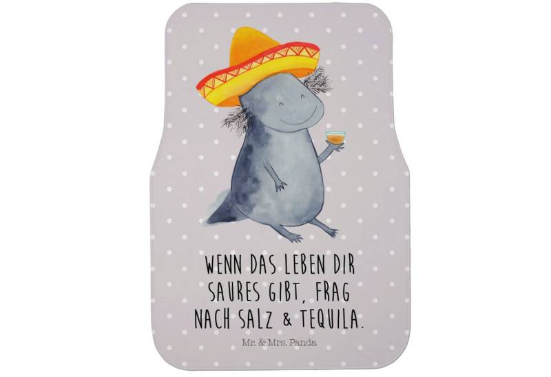 Mr. & Mrs. Panda Fußmatte Axolotl Tequila, Veloursmatte Auto, Waschbare Auto Fußmatte, Höhe: 63 mm, Einzigartige Designs von Mr. & Mrs. Panda