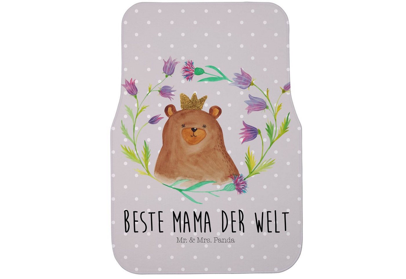 Mr. & Mrs. Panda Fußmatte Bär Königin, Fahrer Autofußmatte, Grau Pastell, Mutter, Mom, Mama, Te, Höhe: 63 mm Mr. & Mrs. Panda Fußmatte Bär Königin, Fahrer Autofußmatte, Grau Pastell, Mutter, Mom, Mama, Te, Höhe: 63 mm von Mr. & Mrs. Panda