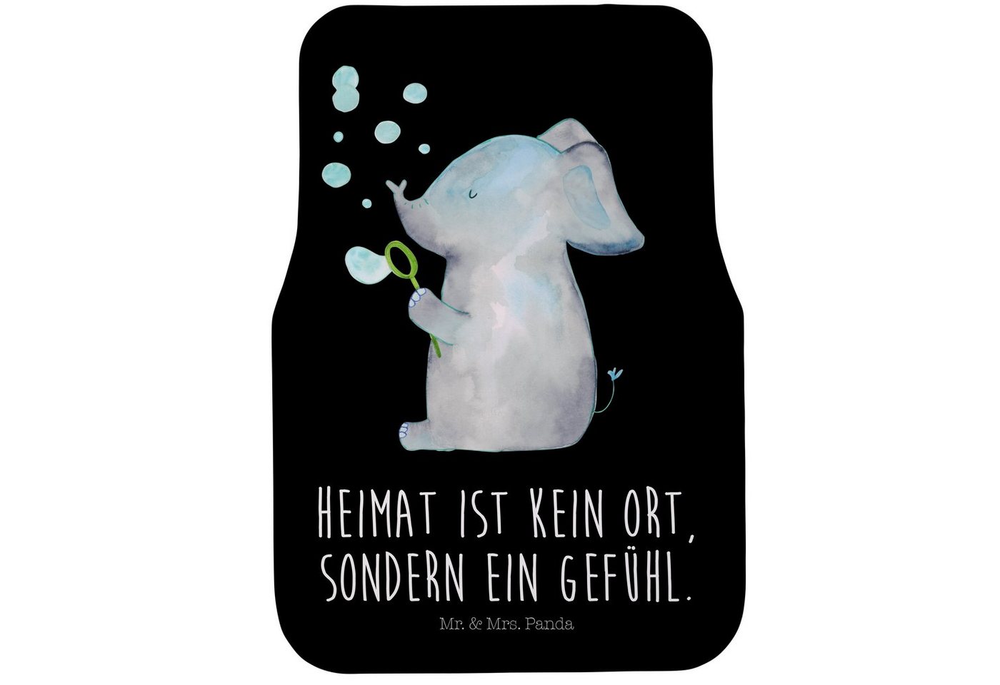 Fußmatte Waschbär - Gelb Pastell - Geschenk, Seifenblasen