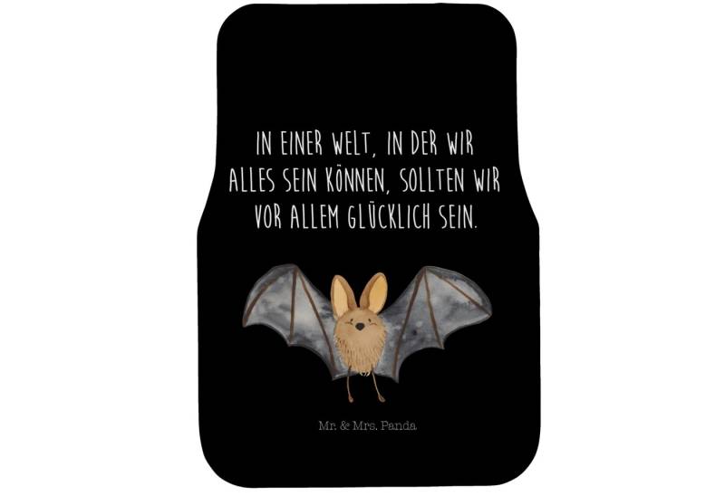 Mr. & Mrs. Panda Fußmatte Fledermaus Flügel - Schwarz - Geschenk, lustige Sprüche, Tiermotive, Höhe: 63 mm, Kreative Gestaltung von Mr. & Mrs. Panda