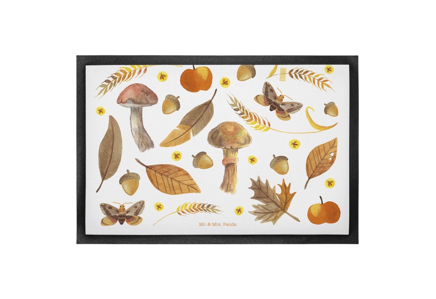 Fußmatte Herbst - Geschenk, Blatt, Natur, positive Botschaft, Geschenk Natur, Mr. & Mrs. Panda, Höhe: 0.6 mm von Mr. & Mrs. Panda