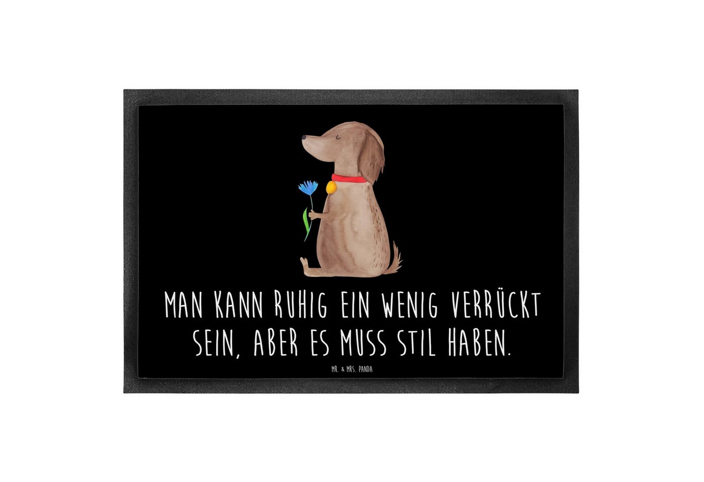 Mr. & Mrs. Panda Fußmatte Hund Blume 40 x 60 cm - Schwarz - Geschenk, ebesitzer, niedlich, Sprü, Höhe: 40 mm, Einladend Mr. & Mrs. Panda Fußmatte Hund Blume 40 x 60 cm - Schwarz - Geschenk, ebesitzer, niedlich, Sprü, Höhe: 40 mm, Einladend von Mr. & Mrs. Panda
