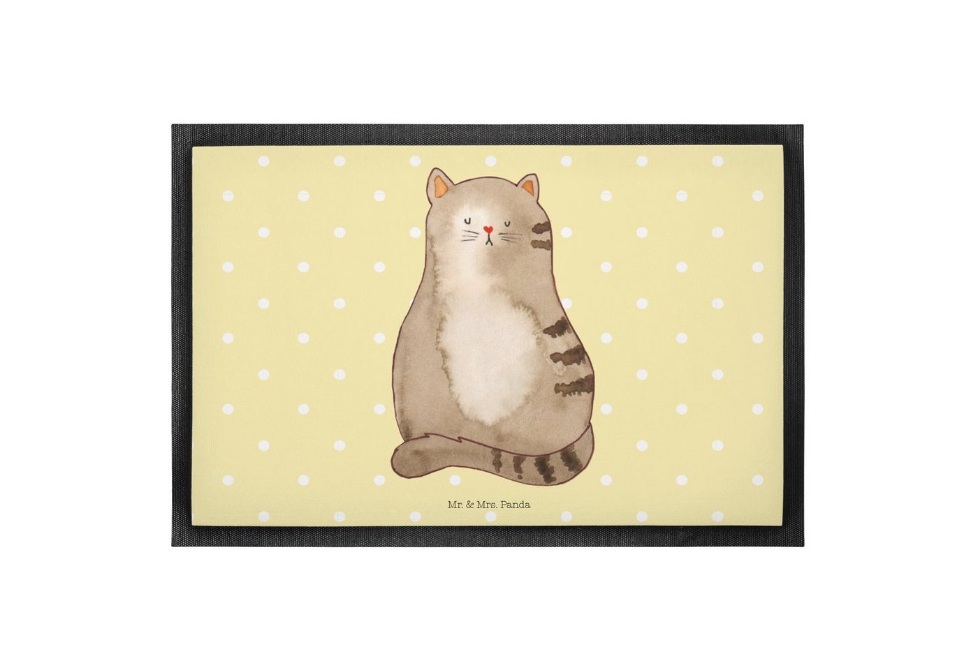 Mr. & Mrs. Panda Fußmatte Katze sitzend - Gelb Pastell - Geschenk, Katzendeko, Matte, Türvorleg, Höhe: 0.6 mm Mr. & Mrs. Panda Fußmatte Katze sitzend - Gelb Pastell - Geschenk, Katzendeko, Matte, Türvorleg, Höhe: 0.6 mm von Mr. & Mrs. Panda