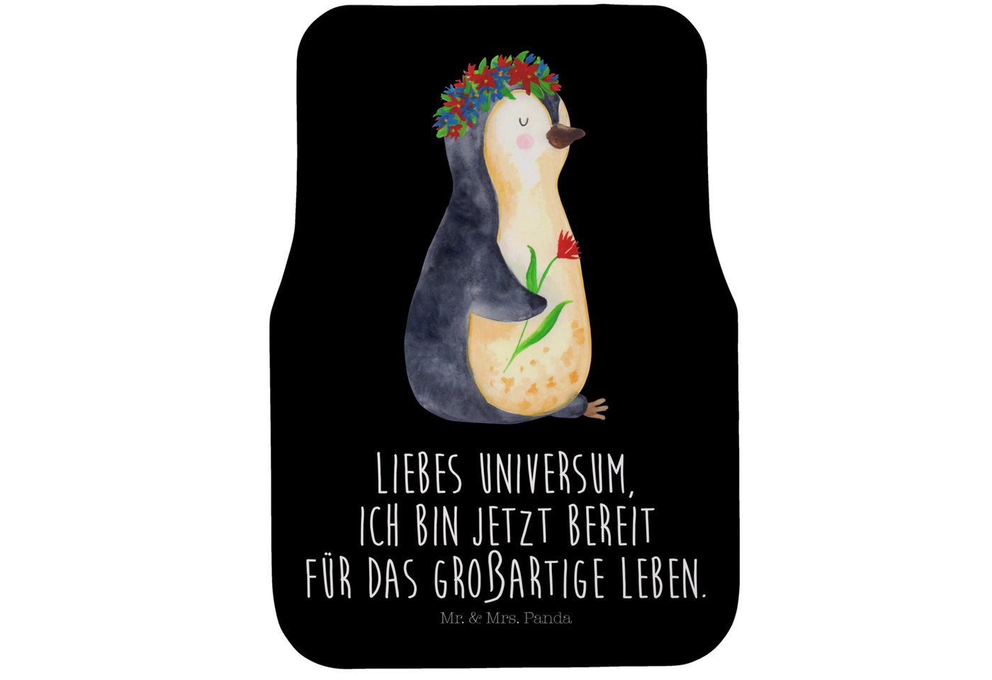 Mr. & Mrs. Panda Fußmatte Pinguin Blumen, Fahrer Autofußmatte, Schwarz, Gummimatte Auto, Automa, Höhe: 63 mm Mr. & Mrs. Panda Fußmatte Pinguin Blumen, Fahrer Autofußmatte, Schwarz, Gummimatte Auto, Automa, Höhe: 63 mm von Mr. & Mrs. Panda