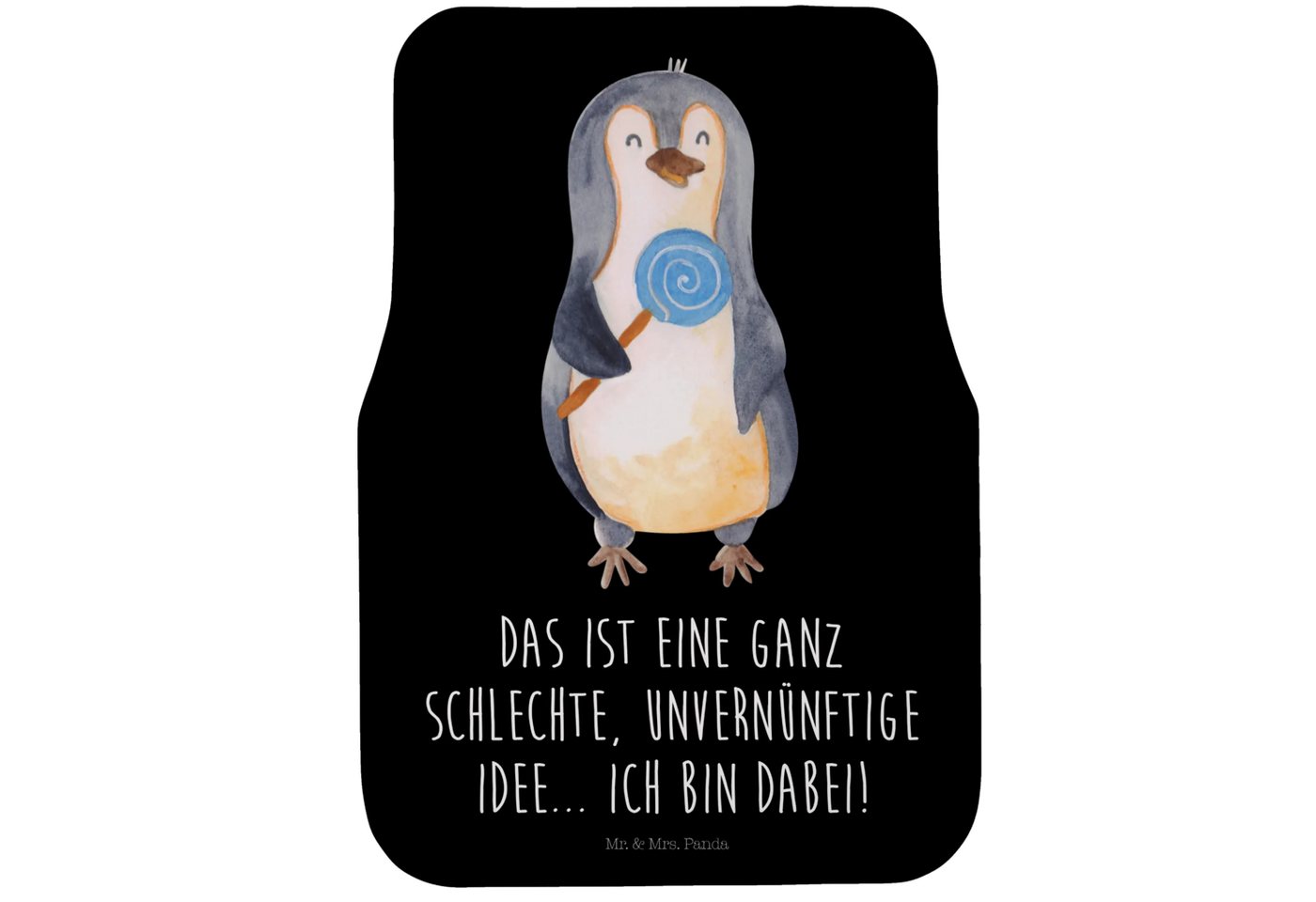 Mr. & Mrs. Panda Fußmatte Pinguin Lolli - Schwarz - Geschenk, Innenraummatte, Fußraummatte, Fuß, Höhe: 63 mm, Stilvolle Designs Mr. & Mrs. Panda Fußmatte Pinguin Lolli - Schwarz - Geschenk, Innenraummatte, Fußraummatte, Fuß, Höhe: 63 mm, Stilvolle Designs von Mr. & Mrs. Panda