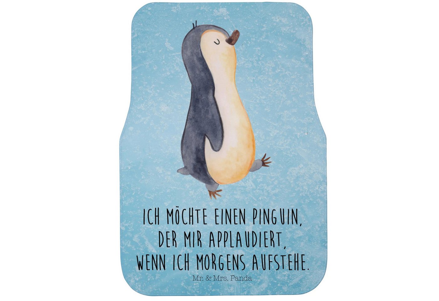 Mr. & Mrs. Panda Fußmatte Pinguin marschieren - Eisblau - Geschenk, Veloursmatte Auto, PKW Fußm, Höhe: 63 mm, Einzigartige Designs Mr. & Mrs. Panda Fußmatte Pinguin marschieren - Eisblau - Geschenk, Veloursmatte Auto, PKW Fußm, Höhe: 63 mm, Einzigartige Designs von Mr. & Mrs. Panda
