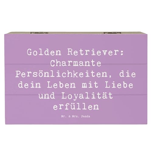 Mr. & Mrs. Panda 19 x 12 cm Holzkiste Spruch Golden Retriever Charme - Geschenk, treuer Gefährte, Erinnerungsbox, charmante Persönlichkeiten, Mr. & Mrs. Panda 19 x 12 cm Holzkiste Spruch Golden Retriever Charme - Geschenk, treuer Gefährte, Erinnerungsbox, charmante Persönlichkeiten, von Mr. & Mrs. Panda