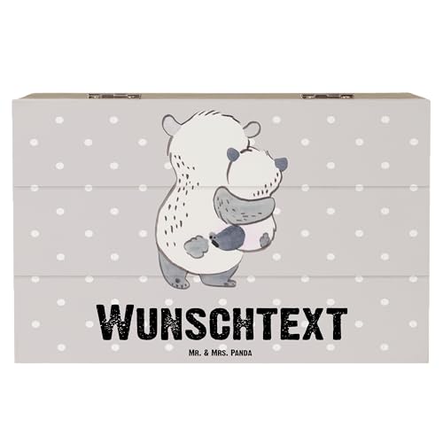 Mr. & Mrs. Panda 19 x 12 cm Personalisierte Holzkiste Panda s Patenkind - Personalisierte Geschenke, Aufbewahrungsbox mit Namen, Paten Kind, von Mr. & Mrs. Panda