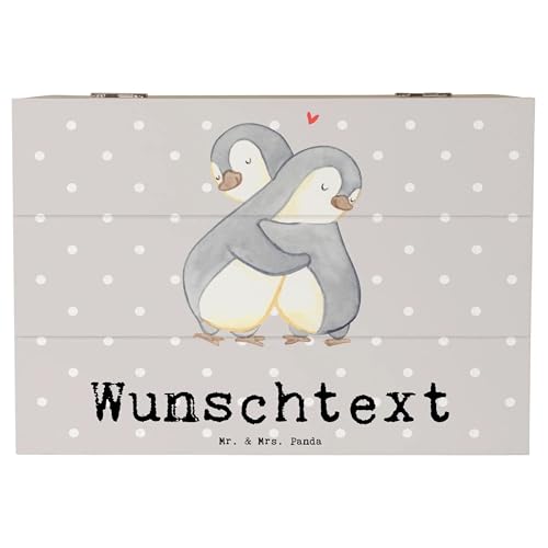 Mr. & Mrs. Panda Personalisierte Holzkiste Beziehung 22 x 15 cm - Personalisierte Geschenke, Erinnerungsbox mit Namen, Holzkiste Personalisiert, von Mr. & Mrs. Panda