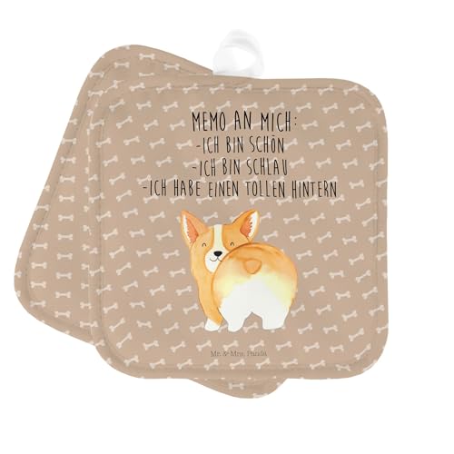 Mr. & Mrs. Panda 2er Set Topflappen Corgi Po - Geschenk, Haustier, Tierliebhaber, Topflappen lustig, Hundeliebe, Ofenhandschuh, Schöne Topflappen, Mr. & Mrs. Panda 2er Set Topflappen Corgi Po - Geschenk, Haustier, Tierliebhaber, Topflappen lustig, Hundeliebe, Ofenhandschuh, Schöne Topflappen, von Mr. & Mrs. Panda