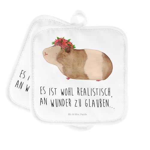 Mr. & Mrs. Panda 2er Set Topflappen Meerschweinchen Weisheit - Geschenk, Gute Laune, Topflappen 2er Set, Wunder, lustige Sprüche, Topflappen mit Mr. & Mrs. Panda 2er Set Topflappen Meerschweinchen Weisheit - Geschenk, Gute Laune, Topflappen 2er Set, Wunder, lustige Sprüche, Topflappen mit von Mr. & Mrs. Panda