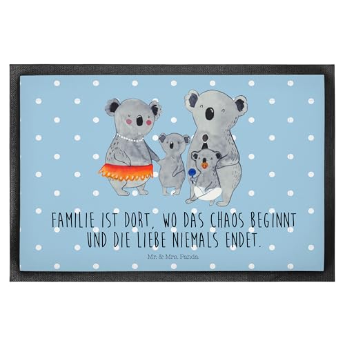 Mr. & Mrs. Panda 40 x 60 cm Fußmatte Koala Familie - Geschenk, Kinder, Vorleger, Opa, Vatertag, Familienzeit, Familienleben, Bruder, Papa, von Mr. & Mrs. Panda