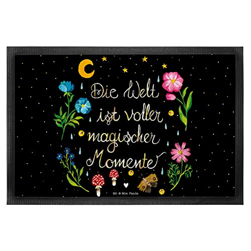 Mr. & Mrs. Panda 40 x 60 cm Fußmatte Magische Welt - Geschenk, Schmutzmatte, Türmatte, Blumen, Motivfußmatte, Haustürmatte, Frühlings Deko, Spruch von Mr. & Mrs. Panda