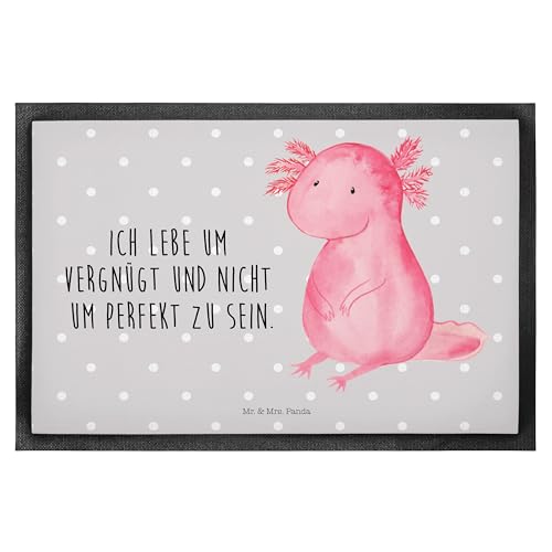 Mr. & Mrs. Panda 40 x 60 cm Fußmatte Axolotl Null - Geschenk, Lebensstil, Schmutzfangmatte, Haustürmatte, Motivfußmatte, Lebensweisheit, Fußabtreter, von Mr. & Mrs. Panda