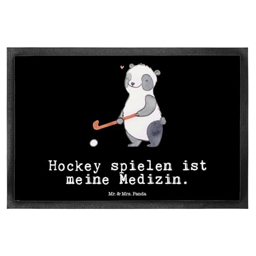 Mr. & Mrs. Panda 40 x 60 cm Fußmatte Panda Hockey Spielen - Geschenk, Schmutzfangmatte waschbar, Sportler, Hockeyschläger, Dankeschön, Fußmatte außen Mr. & Mrs. Panda 40 x 60 cm Fußmatte Panda Hockey Spielen - Geschenk, Schmutzfangmatte waschbar, Sportler, Hockeyschläger, Dankeschön, Fußmatte außen von Mr. & Mrs. Panda