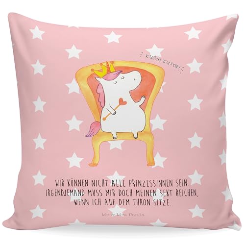 Mr. & Mrs. Panda 40x40 Kissen Einhorn Prinzessin - Geschenk, Motivkissen, Dekokissen, Monat, Geburtstag, Einhörner, Kissenhülle, Pegasus, Unicorn, von Mr. & Mrs. Panda