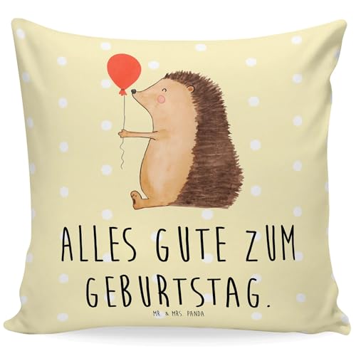 Mr. & Mrs. Panda 40x40 Kissen Igel Luftballon - Geschenk, Kopfkissen, Gute Laune, Sofakissen, Glückwunsch, Tiere, Kissenhülle 40x40, Herzlichen Mr. & Mrs. Panda 40x40 Kissen Igel Luftballon - Geschenk, Kopfkissen, Gute Laune, Sofakissen, Glückwunsch, Tiere, Kissenhülle 40x40, Herzlichen von Mr. & Mrs. Panda