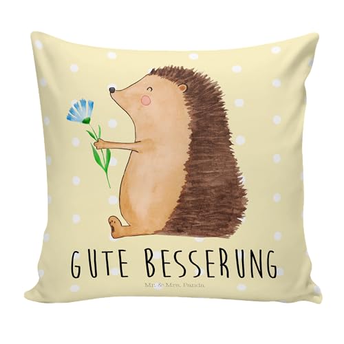 Mr. & Mrs. Panda 40x40 Kissen Igel Blumen - Geschenk, Zierkissen, Dekokissen, Sofakissen 40x40, Krankenhaus, Besuch, lustige Sprüche, Krankheit, Mr. & Mrs. Panda 40x40 Kissen Igel Blumen - Geschenk, Zierkissen, Dekokissen, Sofakissen 40x40, Krankenhaus, Besuch, lustige Sprüche, Krankheit, von Mr. & Mrs. Panda