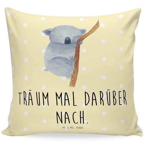 Mr. & Mrs. Panda 40x40 Kissen Koalabär - Geschenk, Kopfkissen, Sofakissen, lustige Sprüche, Tiermotive, Motivkissen, Tiere, Gute Laune, Kissenhülle, von Mr. & Mrs. Panda