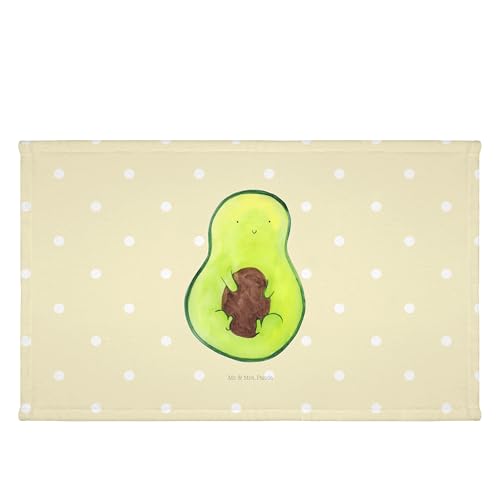 Mr. & Mrs. Panda 50 x 100 Handtuch Avocado mit Kern - Geschenk, Gesund, Spruch Leben, Badehandtuch, groß, Pflanze, Avocadokern, Frucht, Vegan, von Mr. & Mrs. Panda