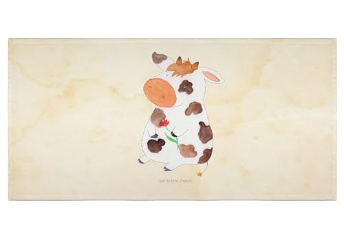 Mr. & Mrs. Panda 50 x 100 Handtuch Kuh - Geschenk, Bauernhof, Träume, Badehandtuch, Baby, groß, Flausen, Milch, Hoftiere, Kinder, Landwirtin, von Mr. & Mrs. Panda