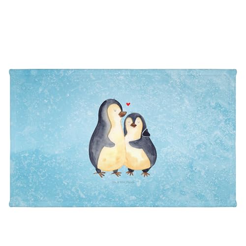 Mr. & Mrs. Panda 50 x 100 Handtuch Pinguin umarmend - Geschenk, Liebesgeschenk, Hochzeit, Umarmung verliebt, groß, Liebe, Kinder, Hochzeitsgeschenk, von Mr. & Mrs. Panda