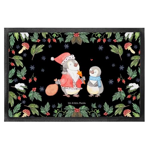 Mr. & Mrs. Panda 50 x 75 cm Fußmatte Pinguin Wunschliste - Geschenk, Haustürmatte, Fußabtreter, Schmutzmatte, Türvorleger, Weihnachten, Wintermotiv, von Mr. & Mrs. Panda