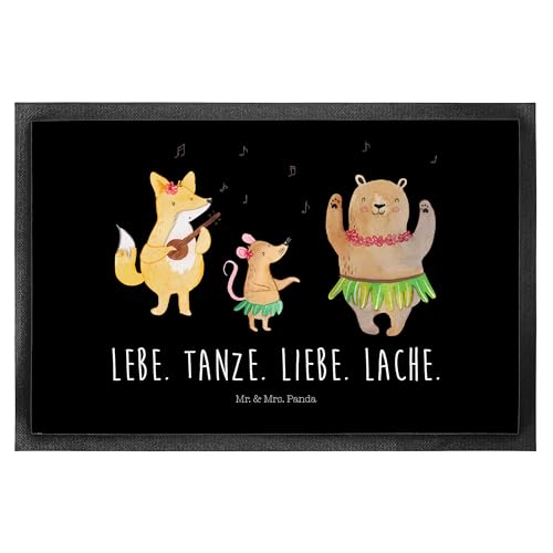 Mr. & Mrs. Panda 50 x 75 cm Fußmatte Waldtiere Aloha - Geschenk, lustige Sprüche, Schmutzfangmatte, Fußabstreifer, Gute Laune, Schmutzfänger, von Mr. & Mrs. Panda