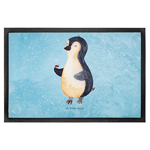 Mr. & Mrs. Panda 50 x 75 cm Fußmatte Pinguin Marienkäfer - Geschenk, kleine Wunder, aufmerksam, Pinguine, Liebe, Schmutzmatte, Lebensfreude, von Mr. & Mrs. Panda