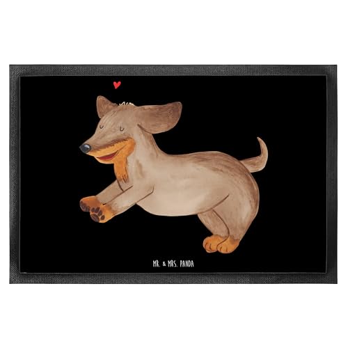 Mr. & Mrs. Panda 60 x 90 cm Fußmatte Hund Dackel - Geschenk, Fußabtreter, Hundemotiv, Haustürmatte, Dachshund, Motivfußmatte, Sprüche, Hundebesitzer, von Mr. & Mrs. Panda