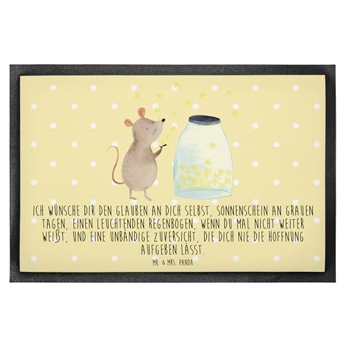 Mr. & Mrs. Panda 60 x 90 cm Fußmatte Maus Sterne - Geschenk, Schmutzfänger, Schwangerschaft, Schmutzmatte, Türvorleger, Tiere, lustige Sprüche, Gute von Mr. & Mrs. Panda