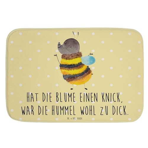 Mr. & Mrs. Panda Badvorleger Hummel flauschig - Geschenk, Tiermotive, Tiere, Badezimmermatte, Natur, lustige Sprüche, Duschmatte, Badezimmerteppich, von Mr. & Mrs. Panda