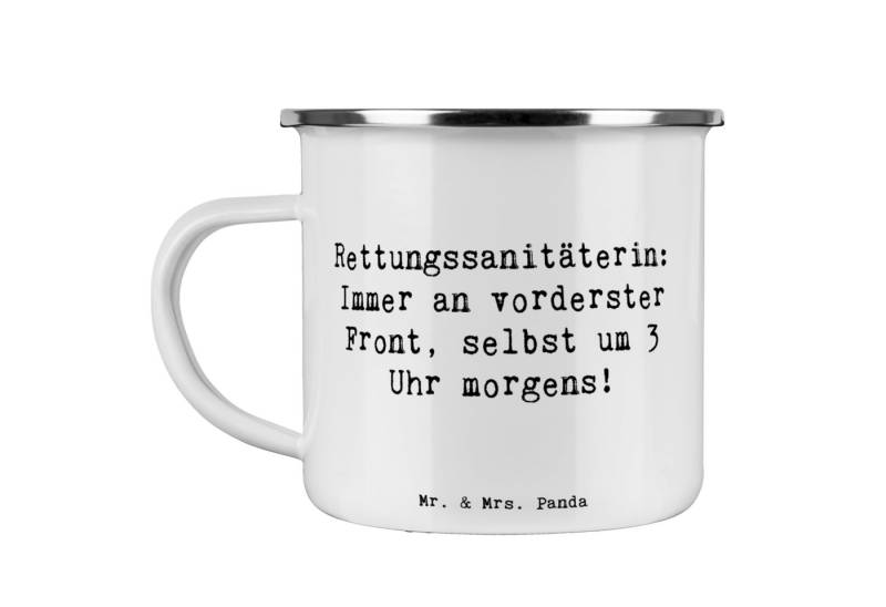Mr. & Mrs. Panda Becher Rettungssanitäterin: Immer an vorderster Front, selbst um 3 Uhr morge, Emaille, Korrosionsbeständig von Mr. & Mrs. Panda
