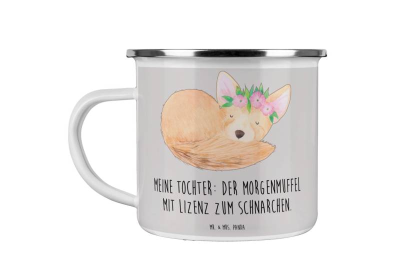 Mr. & Mrs. Panda Becher Tochter Morgenmuffel - Grau Pastell - Geschenk, Familie, Humor, Gesch, Emaille von Mr. & Mrs. Panda