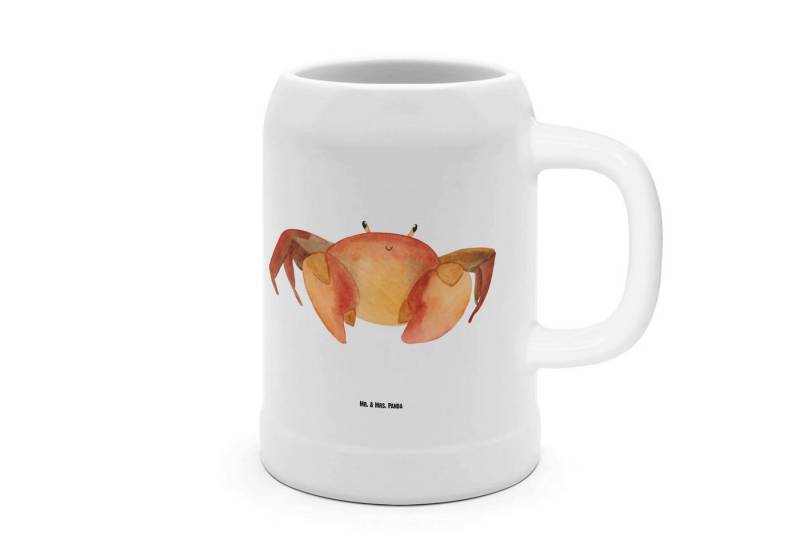 Mr. & Mrs. Panda Bierkrug Sternzeichen Krebs - Weiß - Geschenk, 5 l, Deckelkrug, Horoskop, Porz, Steinzeug, Hochwertige Verarbeitung von Mr. & Mrs. Panda