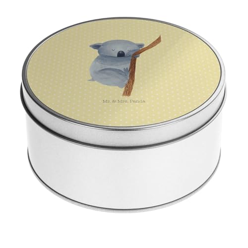 Mr. & Mrs. Panda Blechdose rund Koalabär - Geschenk, Geschenkbox, Geschenkkiste, Gute Laune, Tiere, Metall Dose, Schlafzimmer, Traum, Vorratsdosen von Mr. & Mrs. Panda