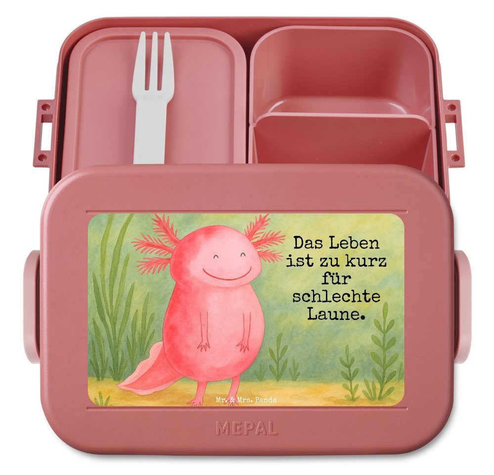 Mr. & Mrs. Panda Butterdose Axolotl Glücklich Design, Polypropylen lebensmittelecht, (Packung, 1-tlg) von Mr. & Mrs. Panda