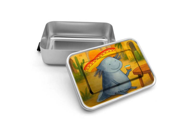 Mr. & Mrs. Panda Butterdose Axolotl Tequila Design, Brotbox, Brotdose, Premium Aluminium, (Packung, 1-tlg., Axolotl Tequila), Einladendes und stilvolles Design von Mr. & Mrs. Panda