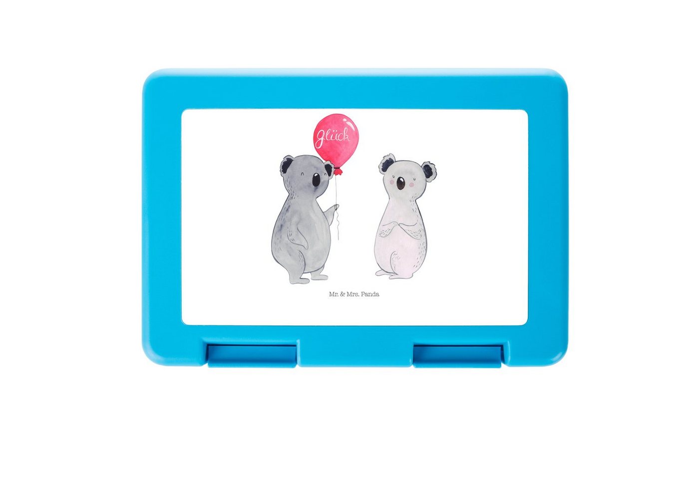 Mr. & Mrs. Panda Butterdose Koala Luftballon - Weiß - Geschenk, Lunch box, Brotbox, Party, Butter, Premium Kunststoff, (1-tlg), Doppelverschluss von Mr. & Mrs. Panda