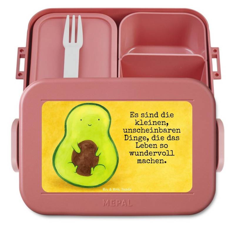 Mr. & Mrs. Panda Butterdose Avocado Kern Design, MEPAL Bentobox, Rot Pastell, Brotdose, Liebe, Ba, Polypropylen lebensmittelecht, (Packung, 1-tlg) von Mr. & Mrs. Panda