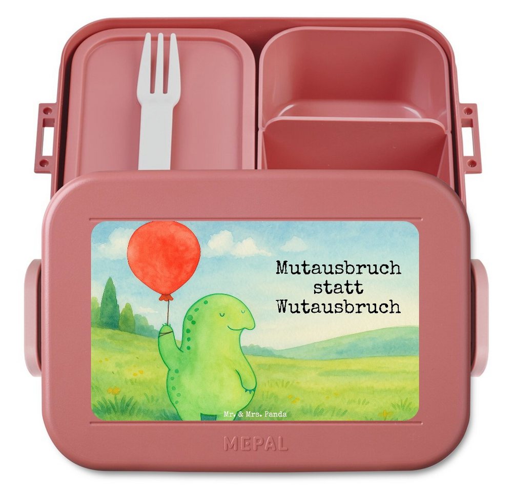 Mr. & Mrs. Panda Butterdose Schildkröte Luftballon Design, MEPAL Bentobox, Rot Pastell, Ballon, B, Polypropylen lebensmittelecht, (Packung, 1-tlg) von Mr. & Mrs. Panda