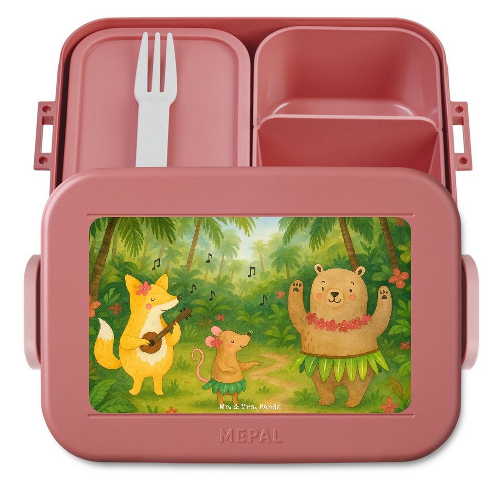 Mr. & Mrs. Panda Butterdose Waldtiere Aloha Design, MEPAL Bentobox, Rot Pastell, Hase, Lustige Sp, Polypropylen lebensmittelecht, (Packung, 1-tlg) von Mr. & Mrs. Panda